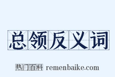 总领反义词是什么意思的图片